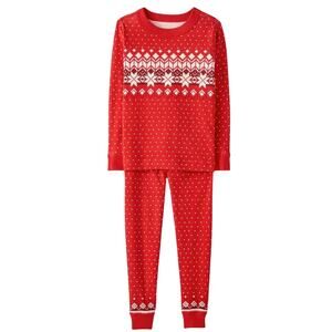 Hanna Andersson Adult M Holiday Long John Pajamas Long Sleeve Top & Joggers